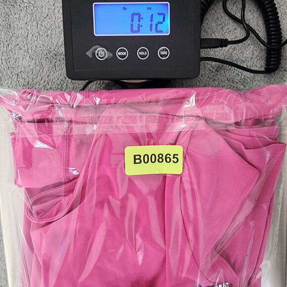 NEW Joy Lab Jumpsuit Womens M Pink Stretch Knit Low Back Flare Active Bodysuit - Picture 14 of 14